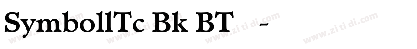 SymbollTc Bk BT 粗体字体转换